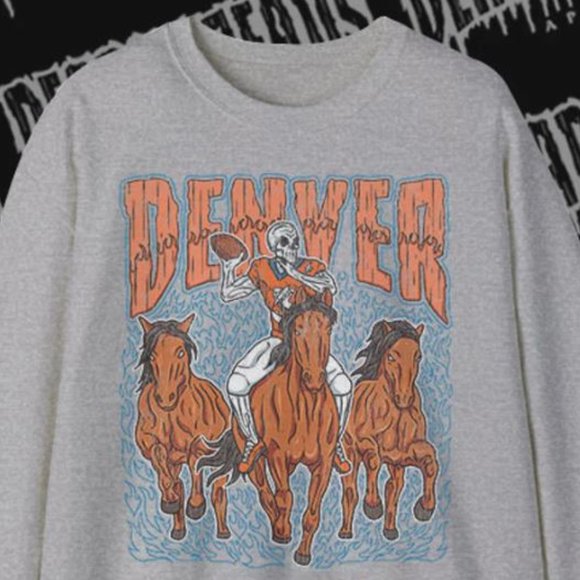 DENVER BRONCOS Sweatshirts, DENVER BRONCOS Football Shirts Tee - Picture 1 of 2
